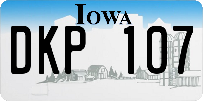 IA license plate DKP107