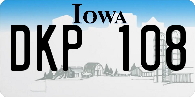 IA license plate DKP108
