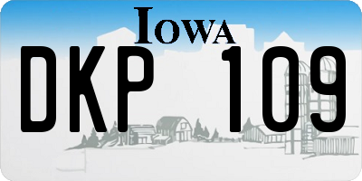 IA license plate DKP109