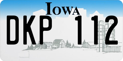 IA license plate DKP112