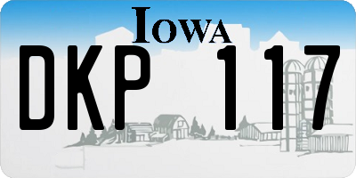 IA license plate DKP117