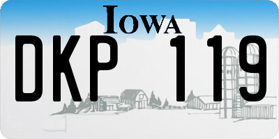 IA license plate DKP119