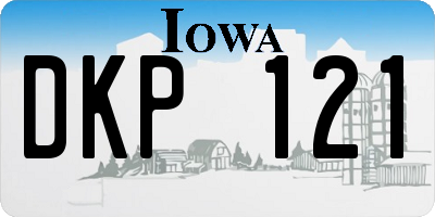 IA license plate DKP121
