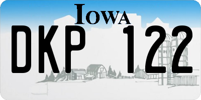 IA license plate DKP122