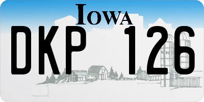 IA license plate DKP126