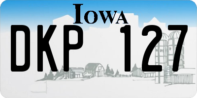 IA license plate DKP127