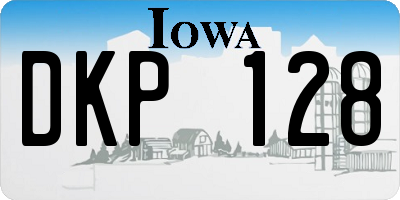 IA license plate DKP128