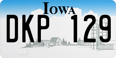IA license plate DKP129
