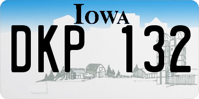 IA license plate DKP132