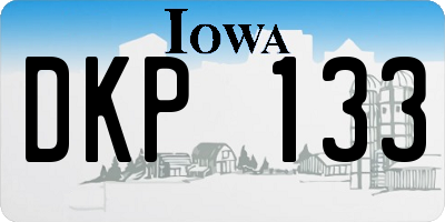 IA license plate DKP133
