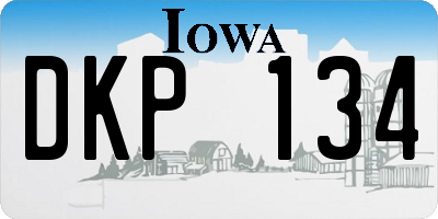 IA license plate DKP134