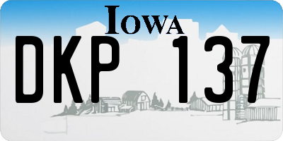IA license plate DKP137