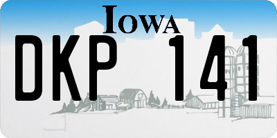 IA license plate DKP141