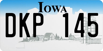 IA license plate DKP145