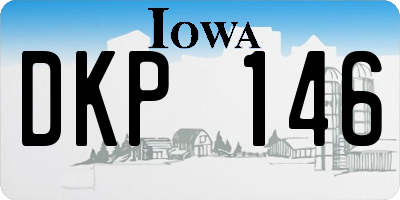 IA license plate DKP146