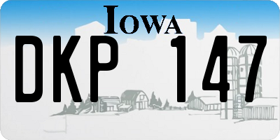 IA license plate DKP147