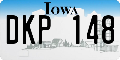 IA license plate DKP148
