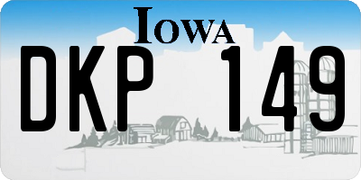 IA license plate DKP149
