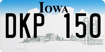 IA license plate DKP150