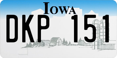 IA license plate DKP151