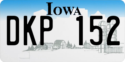 IA license plate DKP152