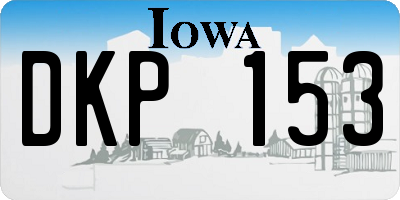 IA license plate DKP153