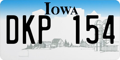 IA license plate DKP154