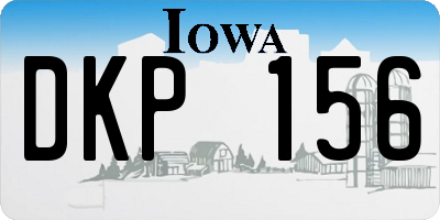 IA license plate DKP156