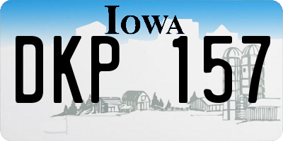 IA license plate DKP157