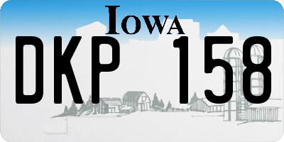 IA license plate DKP158