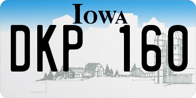 IA license plate DKP160