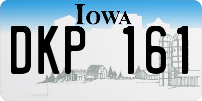 IA license plate DKP161