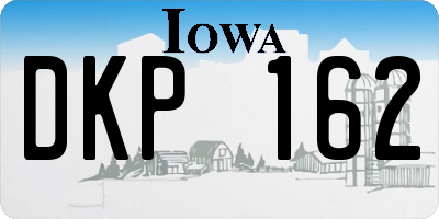 IA license plate DKP162