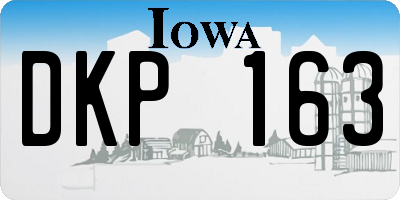 IA license plate DKP163