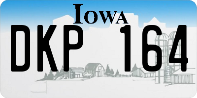 IA license plate DKP164