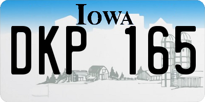 IA license plate DKP165