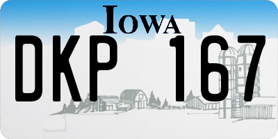 IA license plate DKP167