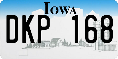 IA license plate DKP168