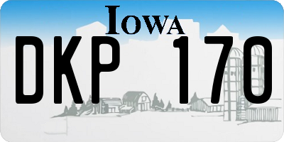 IA license plate DKP170