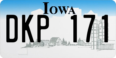 IA license plate DKP171