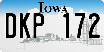 IA license plate DKP172