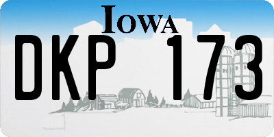 IA license plate DKP173