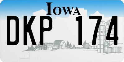 IA license plate DKP174