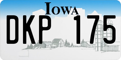 IA license plate DKP175