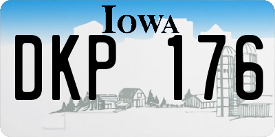 IA license plate DKP176