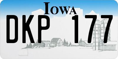 IA license plate DKP177