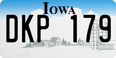 IA license plate DKP179