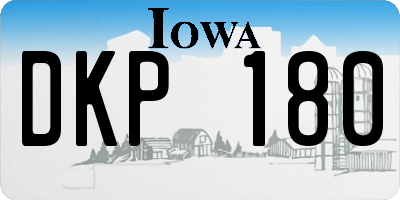 IA license plate DKP180