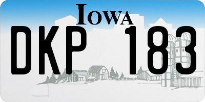 IA license plate DKP183