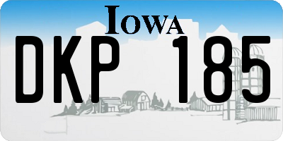 IA license plate DKP185